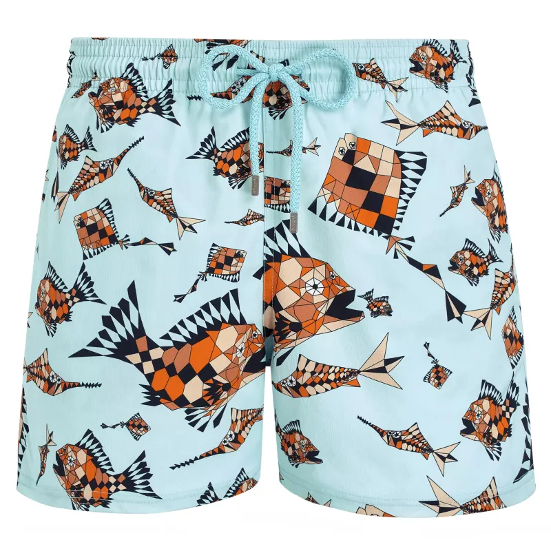 Men Stretch Swim Shorts Vatel Thalassa Blue made by Vilebrequin