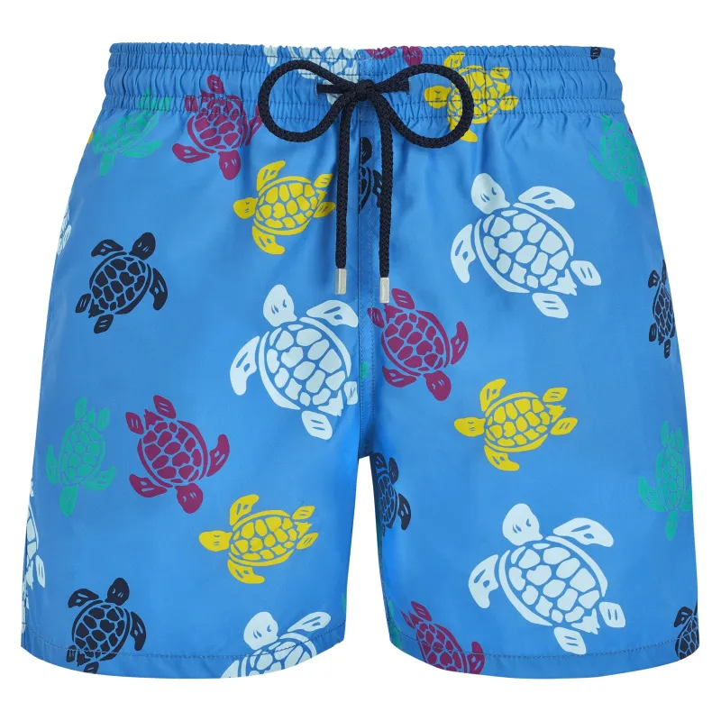 Men Swim Shorts Ronde Des Tortues Multicolored Blue made by Vilebrequin