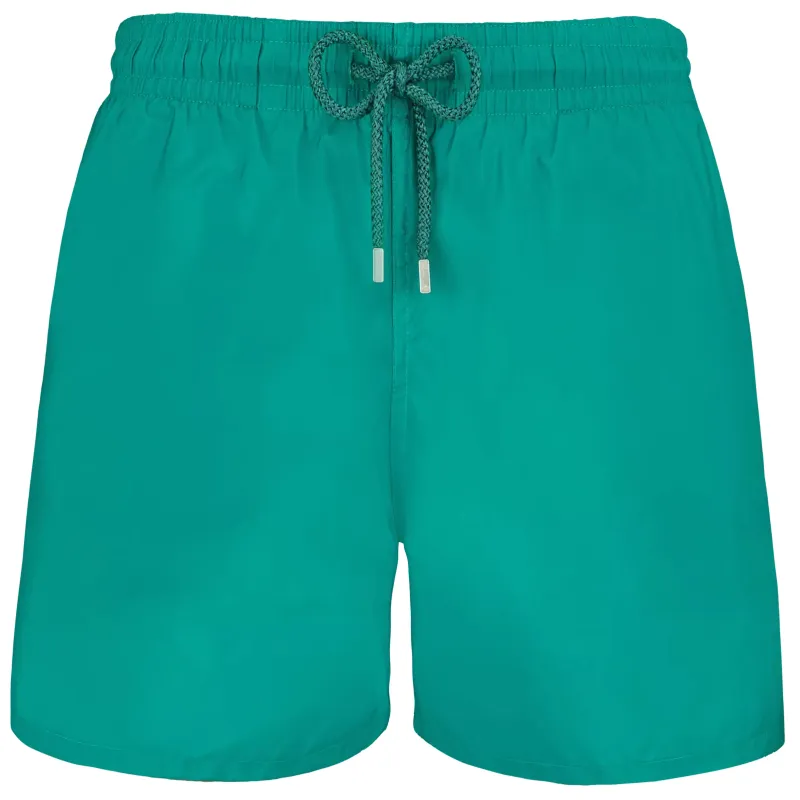 Men Swim Shorts Ultra-Light and Packable Solid Emerald Green made by Vilebrequin