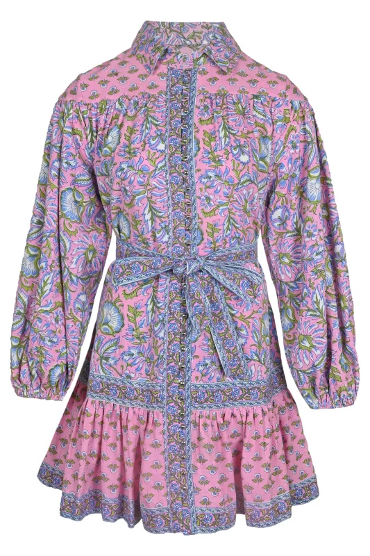 Lorena Short Dress Pink made by Sand Dollar