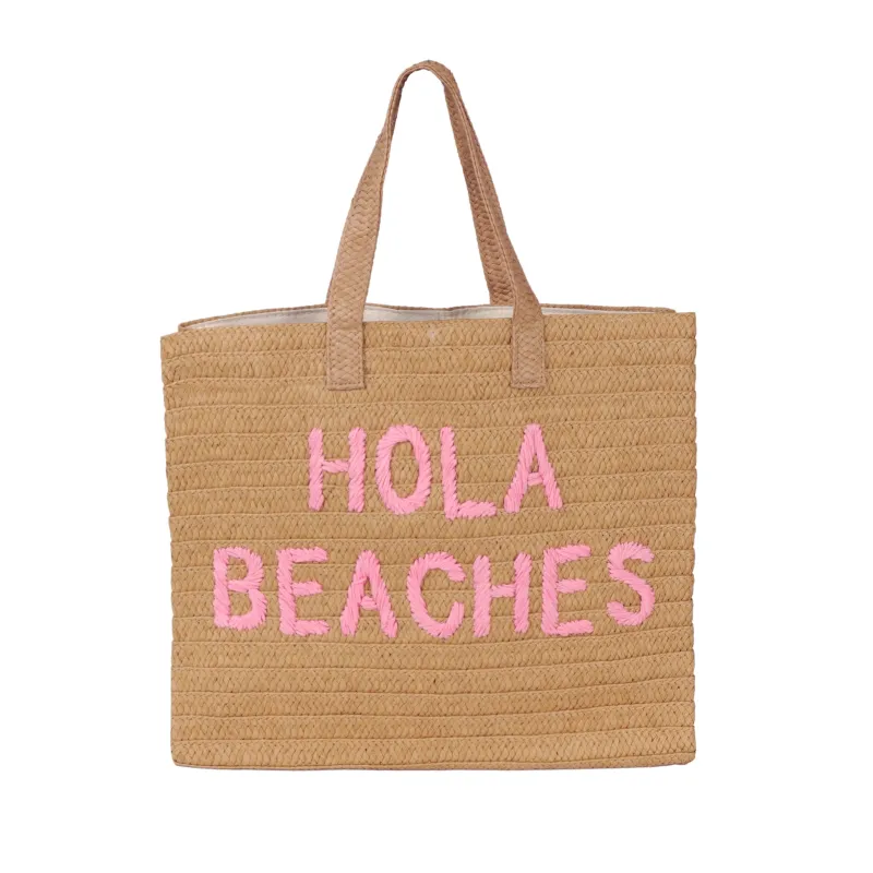 Hola Beaches Tote Bag Sand Coral made by Sand Dollar
