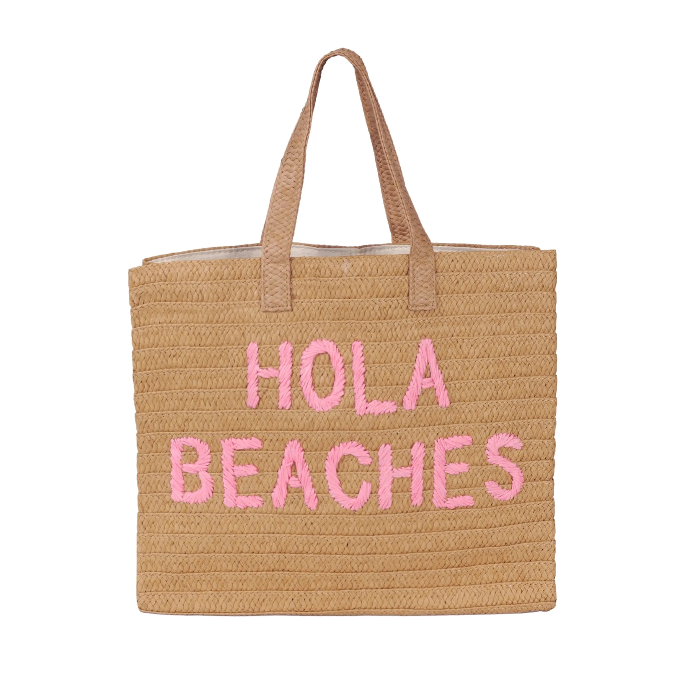 Hola Beaches Tote Bag Sand Coral sold by Sand Dollar