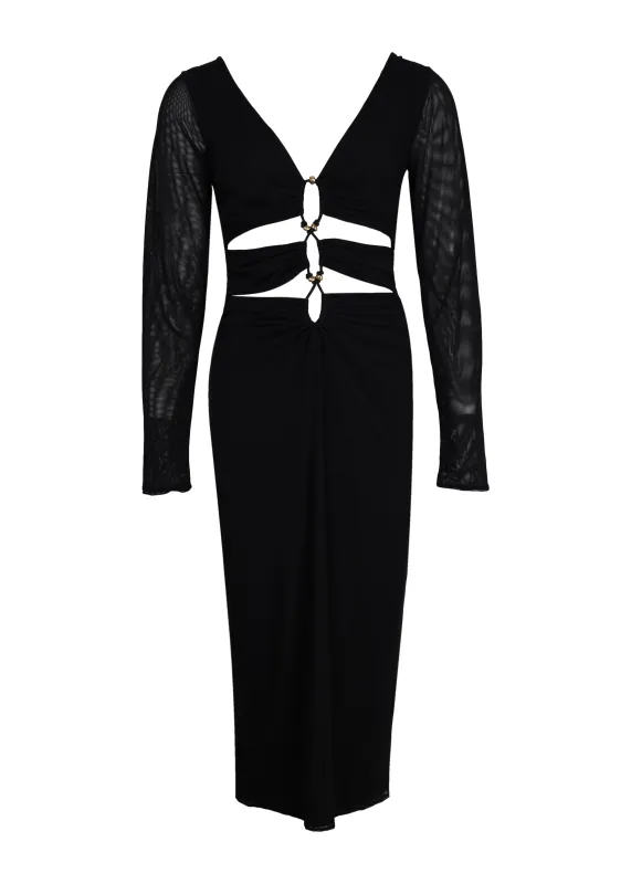 Solid Luna Midi Dress Black sold by Sand Dollar