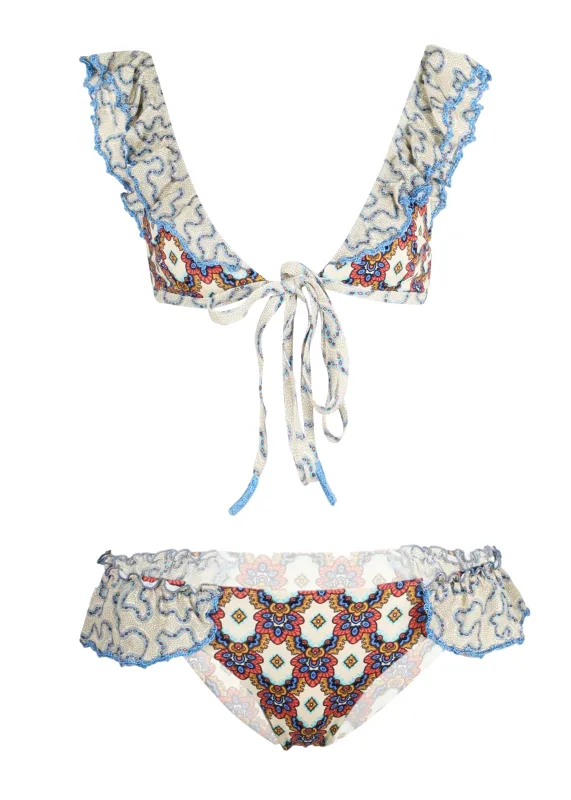 Vittoria Bikini Mix Patch Azzuro made by Sand Dollar