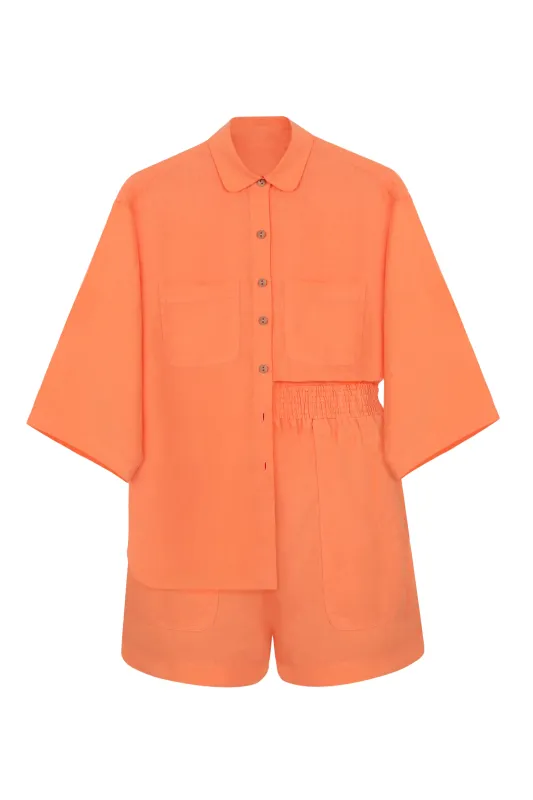 Top And Shorts Set Salmon made by Sand Dollar