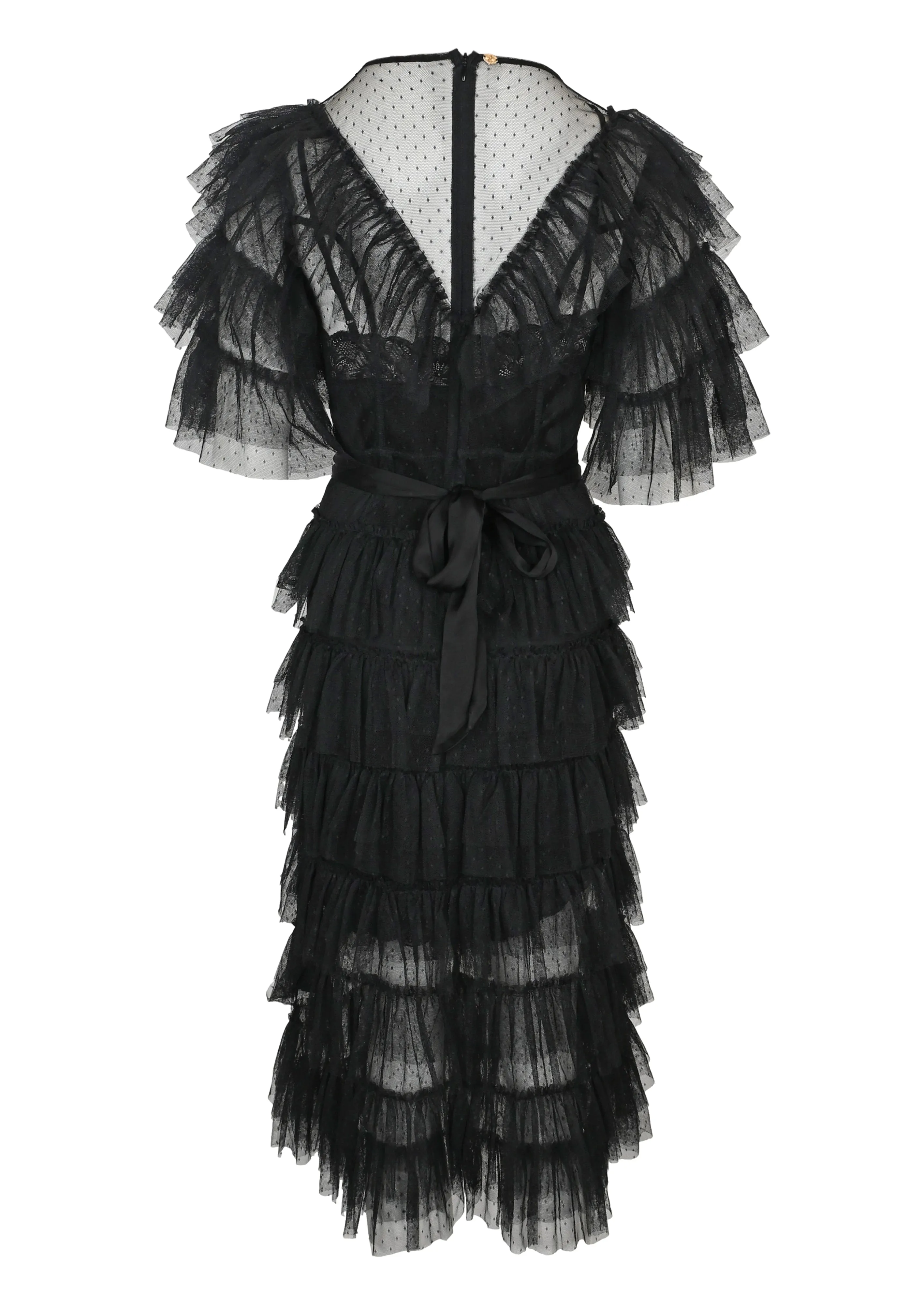 Aoki Ruffle Dress Plain Noir sold by Sand Dollar product image thumbnail 3