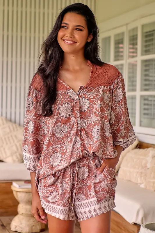 Indah Print Brydie Shorts made by Jaase