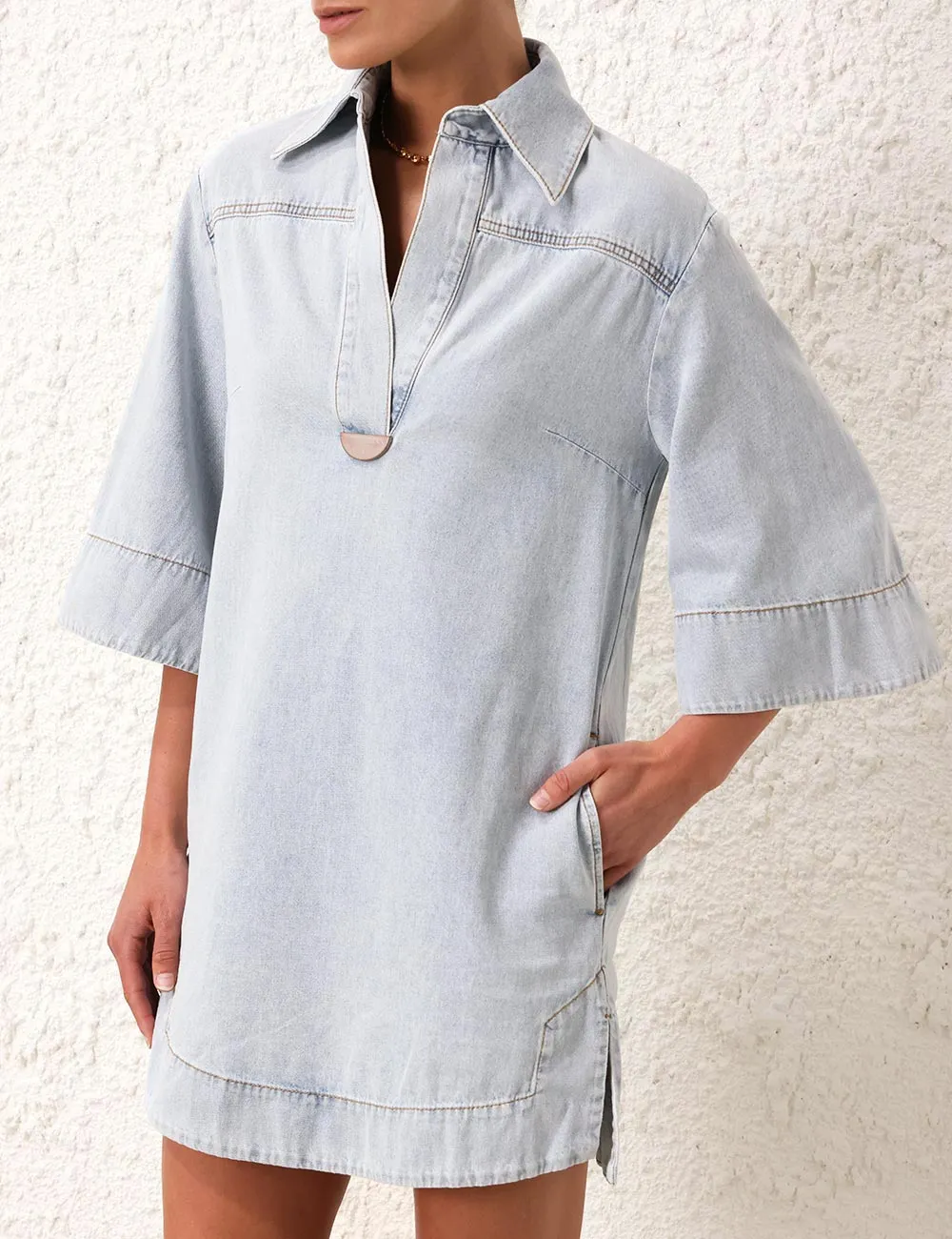 August Denim Tunic Dress Storm Blue sold by Sand Dollar product image thumbnail 2
