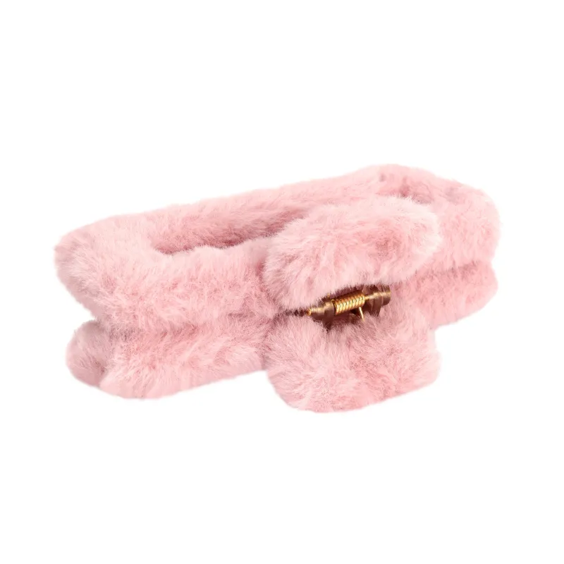 Soft Straight Claw Clip Light Pink made by Sand Dollar