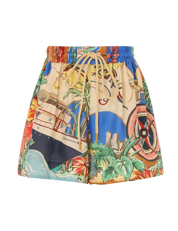 Alight Draw Waist Short Nautical Map sold by Sand Dollar