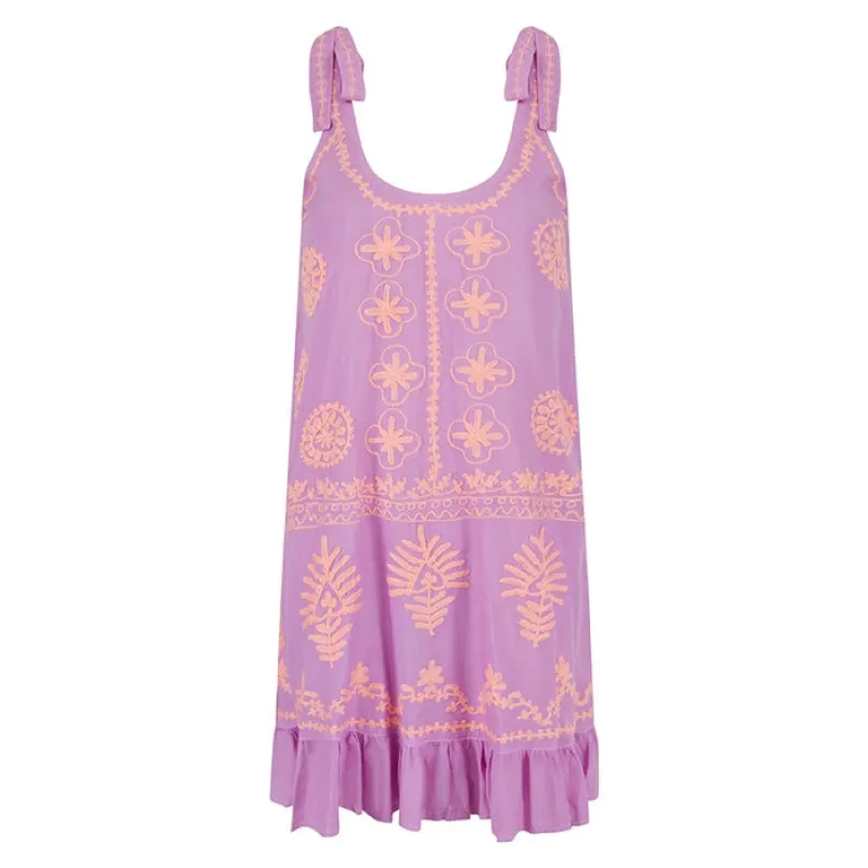Remi Lilac Peach Mini Slip Dress made by Sand Dollar