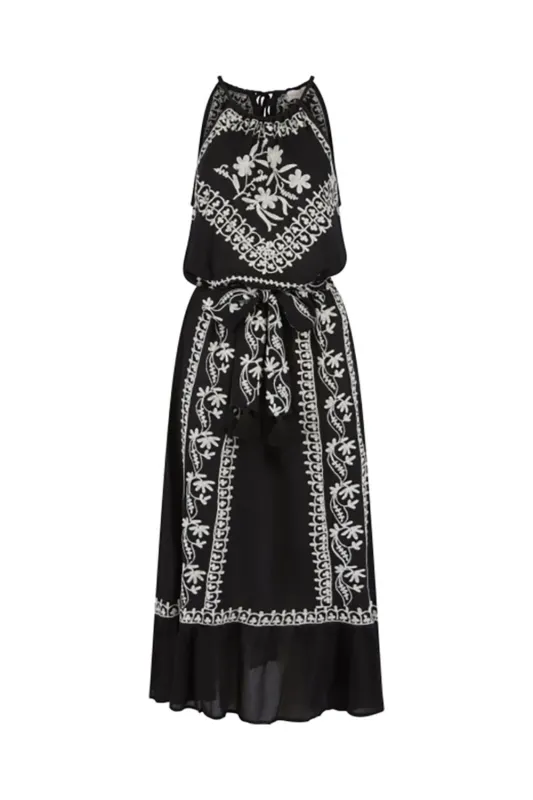 Poppy Black Pearl Maxi Dress made by Sand Dollar