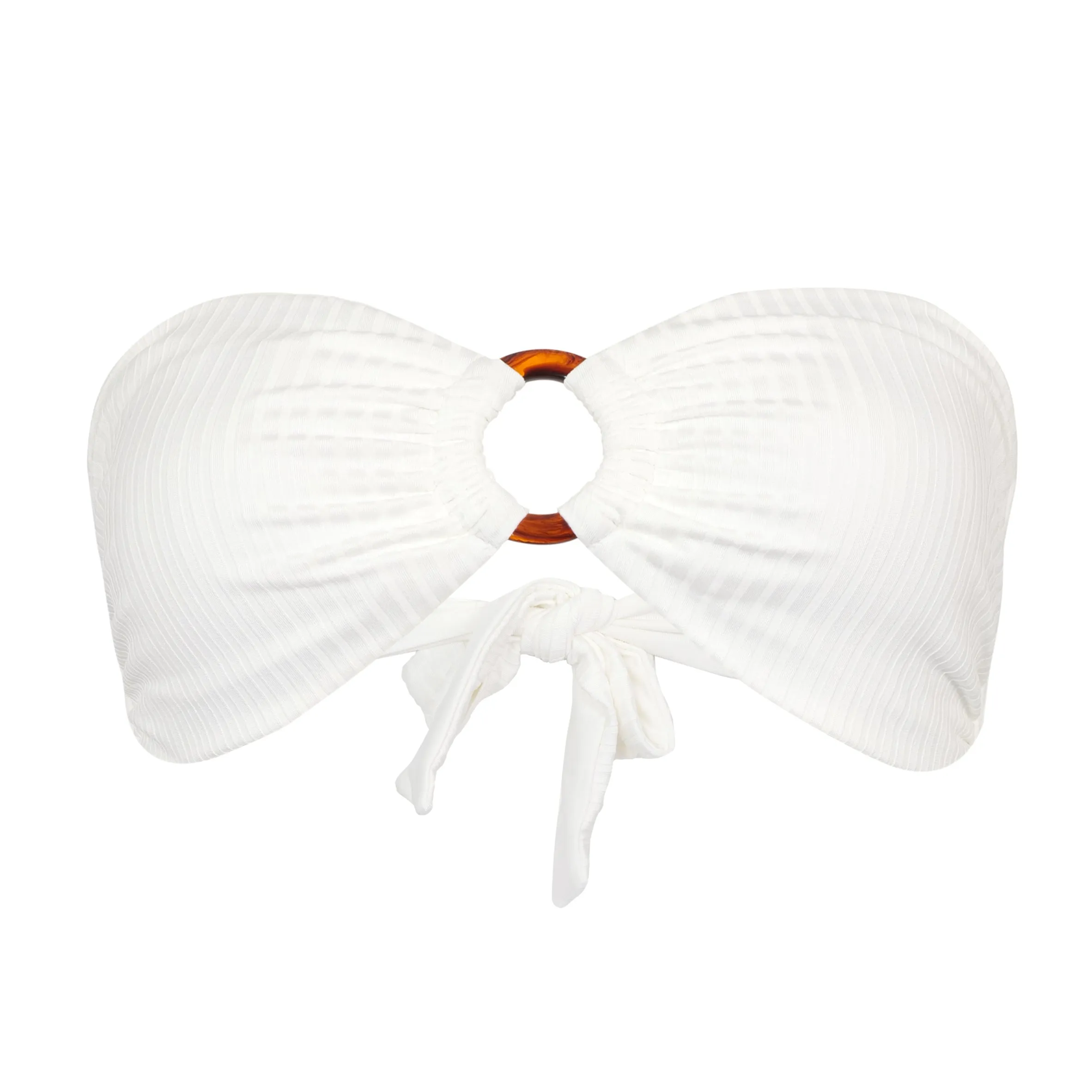 Brisbane Bikini Top Ivory Ribbed sold by Sand Dollar