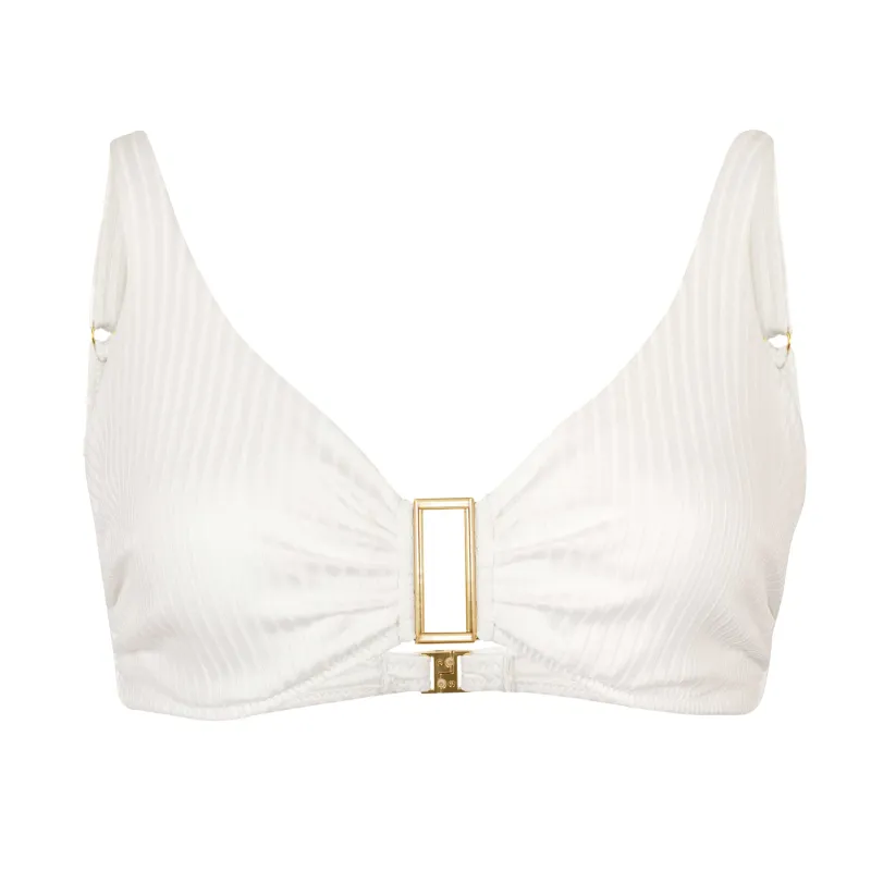 Bel Air Bikini Top Ivory Ribbed sold by Sand Dollar