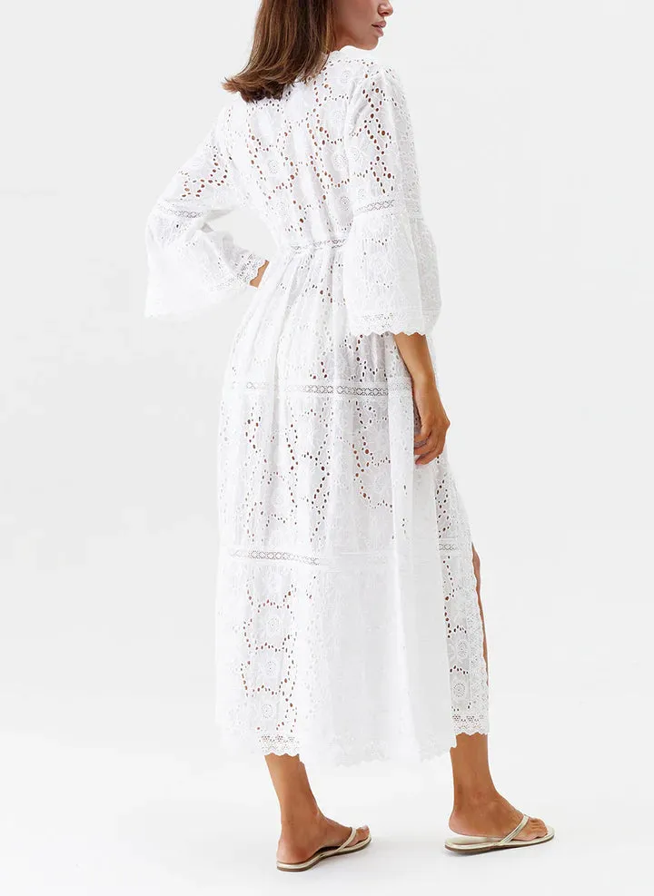 Ava Long Cover Up White sold by Sand Dollar product image thumbnail 3