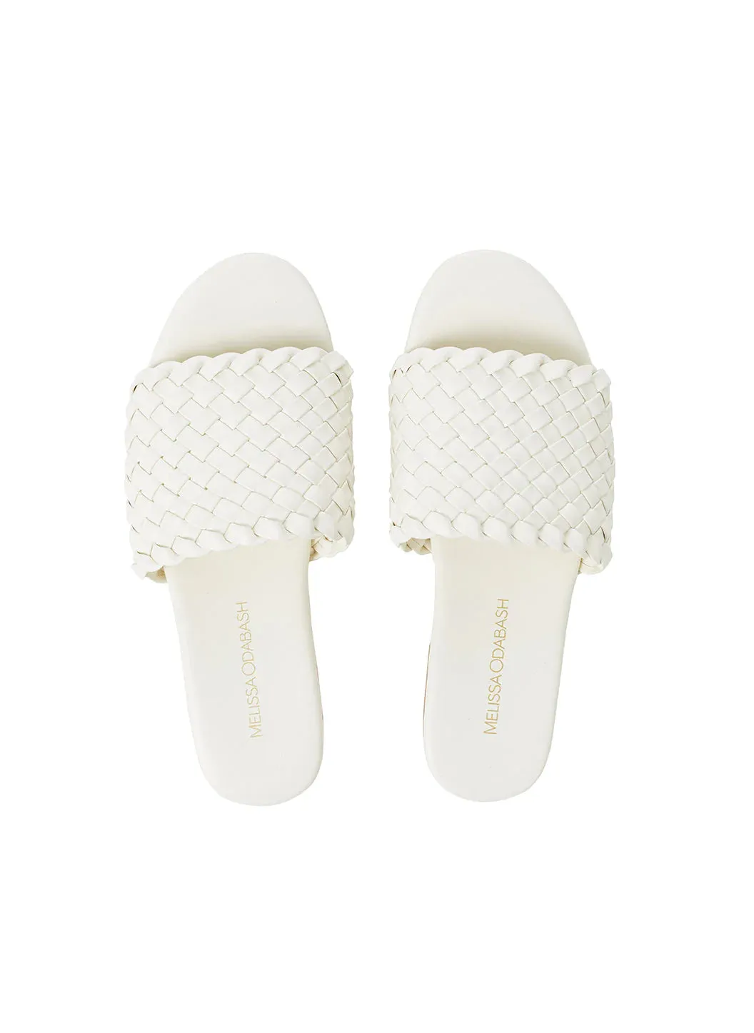 Woven Slider Sandals White sold by Sand Dollar