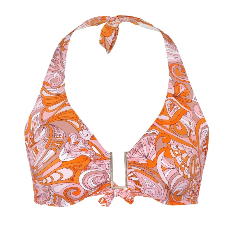Colombia Bikini Top Mirage Orange made by Melissa Odabash