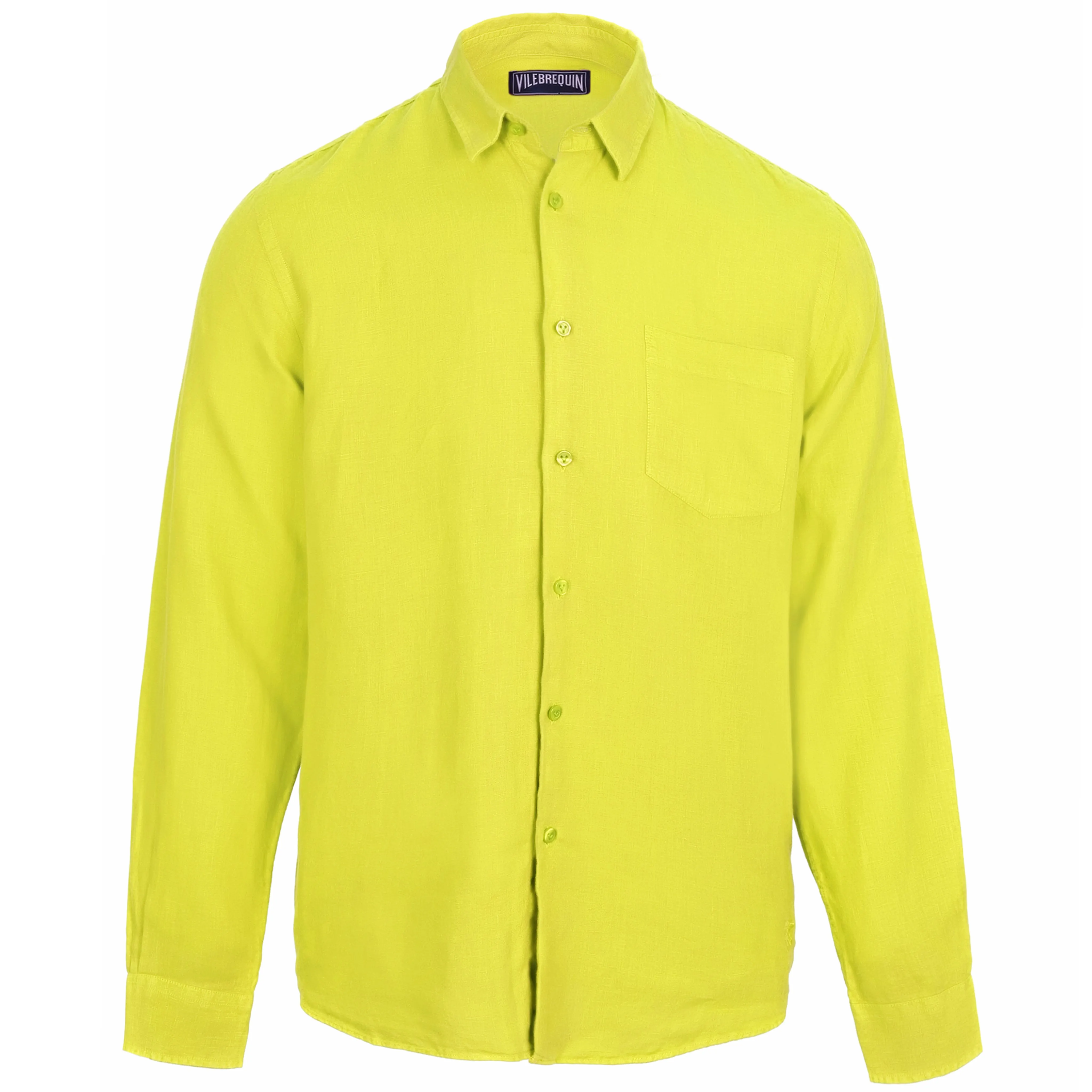 Caroubis Yellow Gingem Linen Shirt sold by Sand Dollar