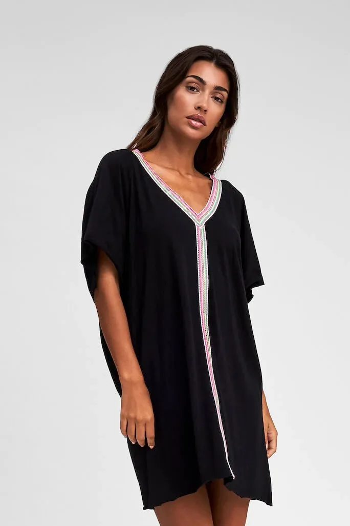 Pitusa Mini Dress - Mini Pima Abaya Black sold by Sand Dollar