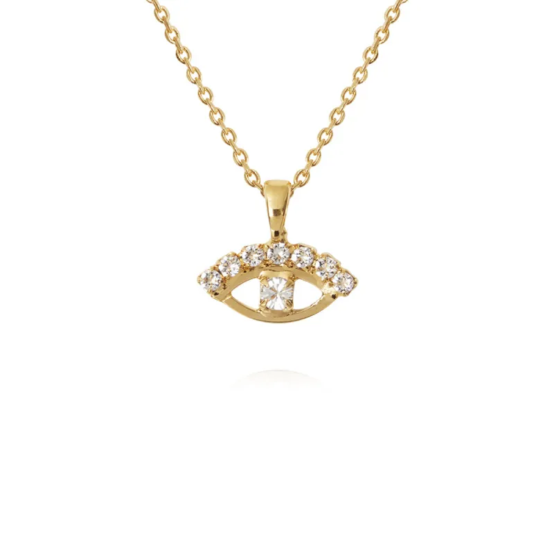 Petite Greek Eye Necklace Crystal sold by Sand Dollar