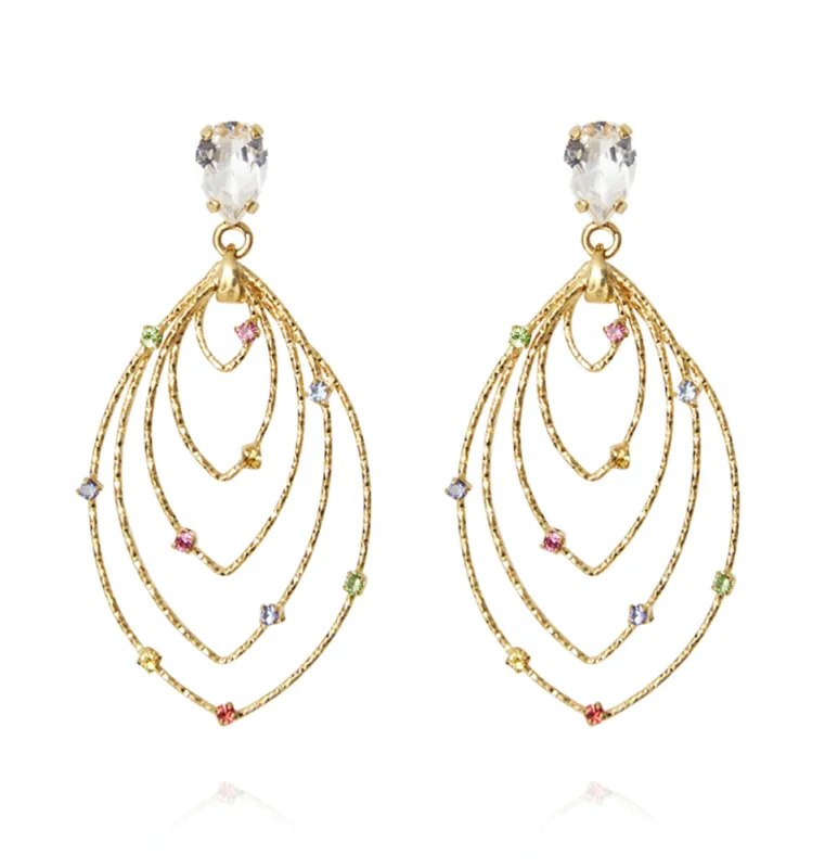 Mini Lotus Earrings Rainbow sold by Sand Dollar