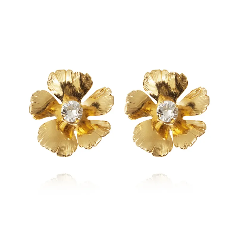 Anemone Earrings Crystal made by Sand Dollar