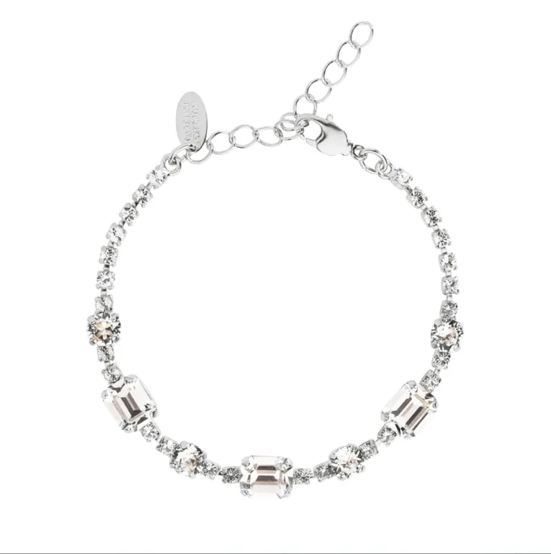 Corinna Bracelet Crystal Rhodium made by Sand Dollar