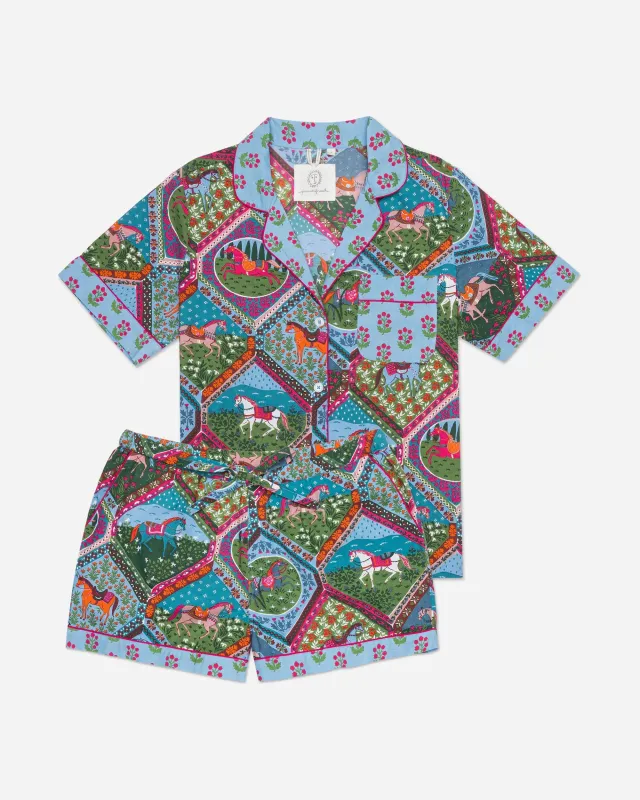 High Horse Short Sleep Set Blush Denim sold by Sand Dollar