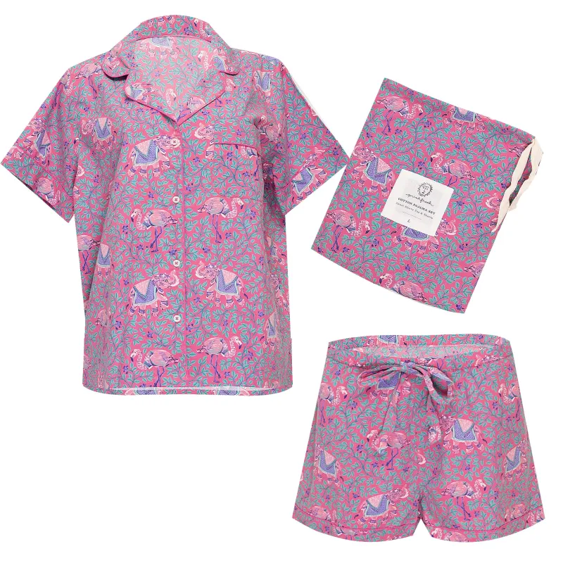 Flamenco Short Sleep Set Fuchsia sold by Sand Dollar
