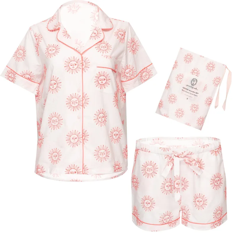 Sunrise Short Sleep Set Peach Cloud sold by Sand Dollar