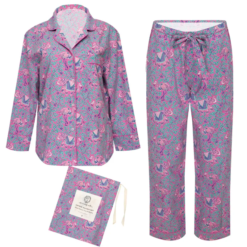 Flamenco Long Sleep Set Fuchsia sold by Sand Dollar