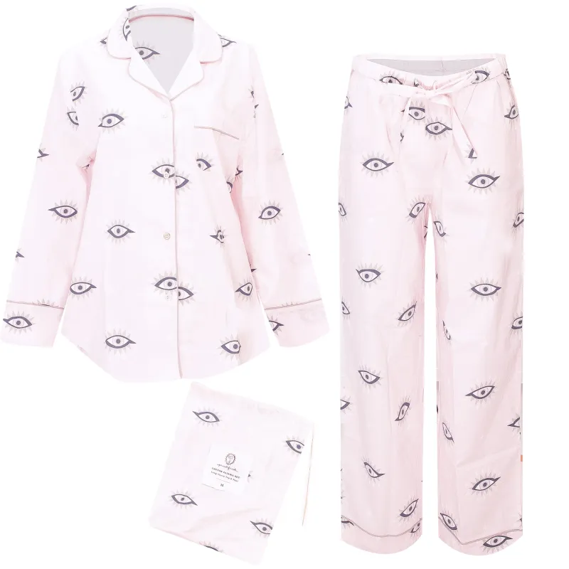 Eyes of the World Long Sleep Set Blush sold by Sand Dollar