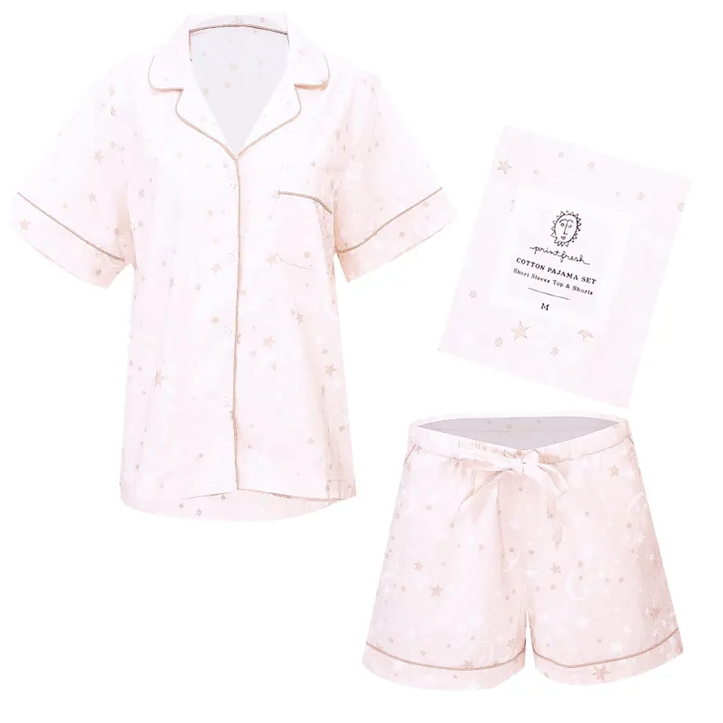 Celestial Skies Short Sleep Set Blush made by Printfresh