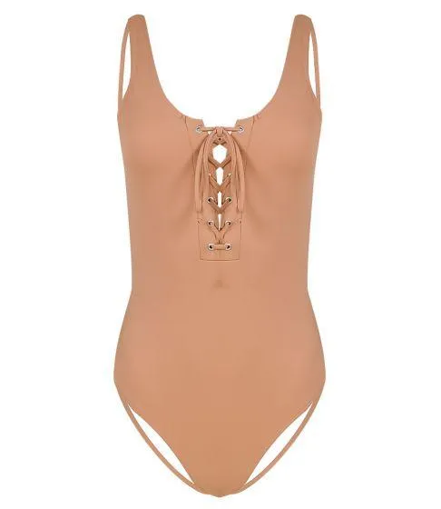 Rhythm Sunchaser Lace Up One Piece Rosewood sold by Sand Dollar product image thumbnail 4