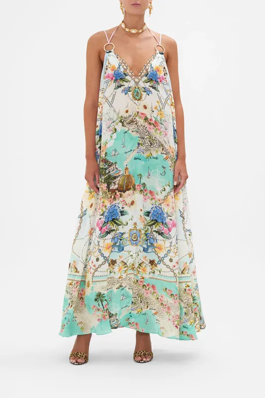 Ring Detail Strap Dress Amalfi Lullaby sold by Sand Dollar