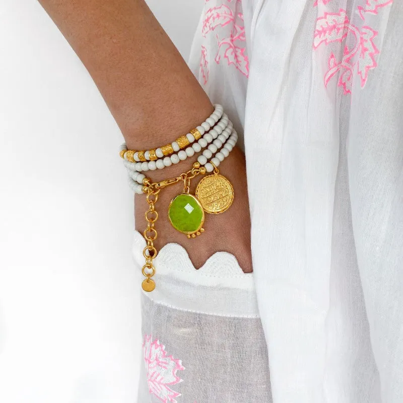 Grace Bracelet Green made by Sand Dollar