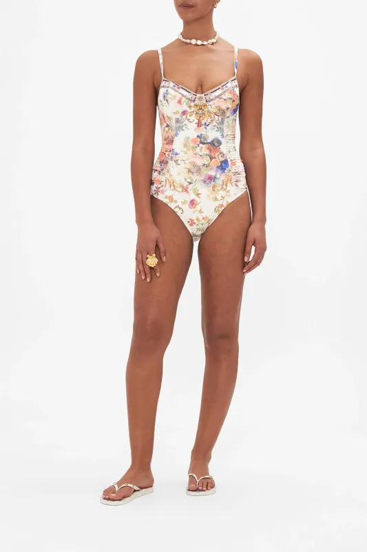 Ruched Side One Piece Friend With Frescos made by Sand Dollar