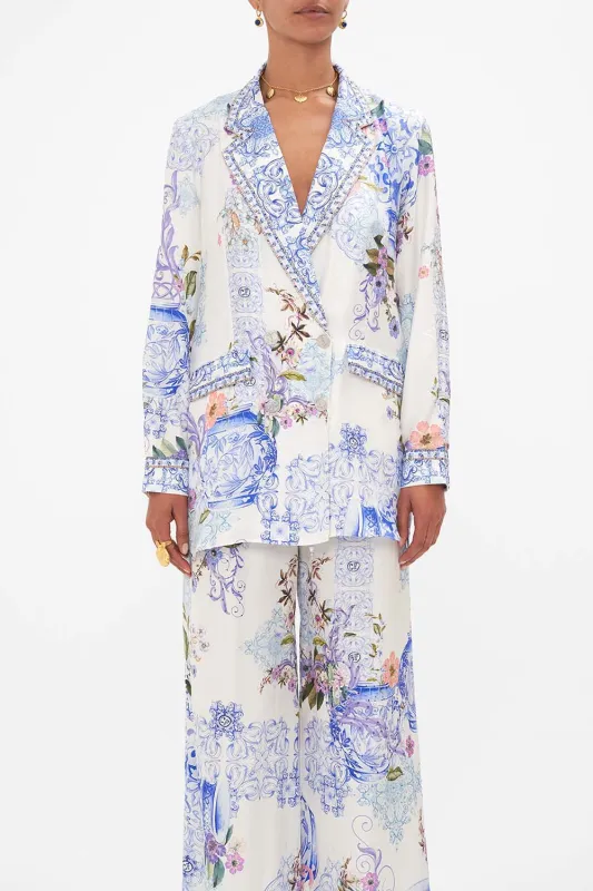 Double Breasted Soft Jacket Paint Me Positano sold by Sand Dollar