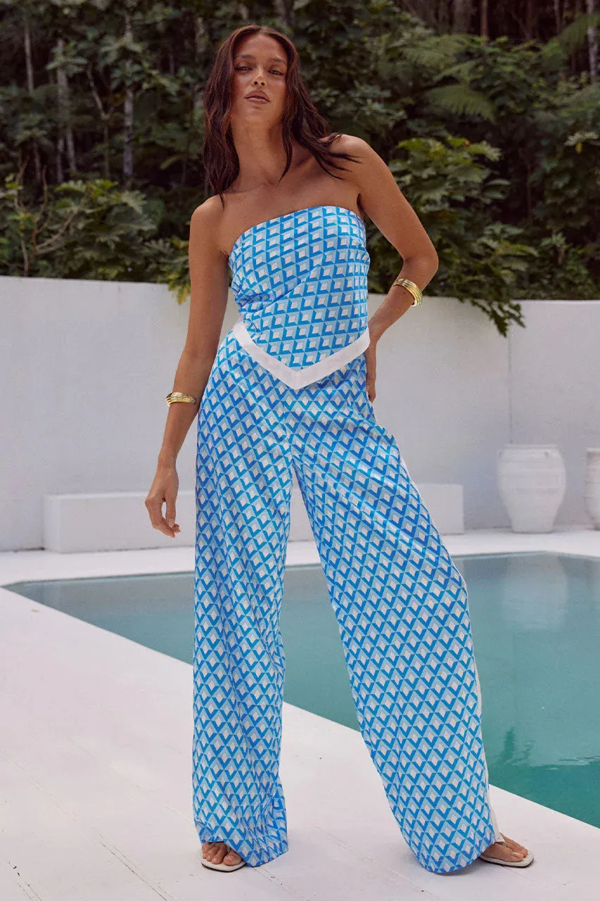 Milani Scarf Top Blue Geo sold by Sand Dollar product image thumbnail 2