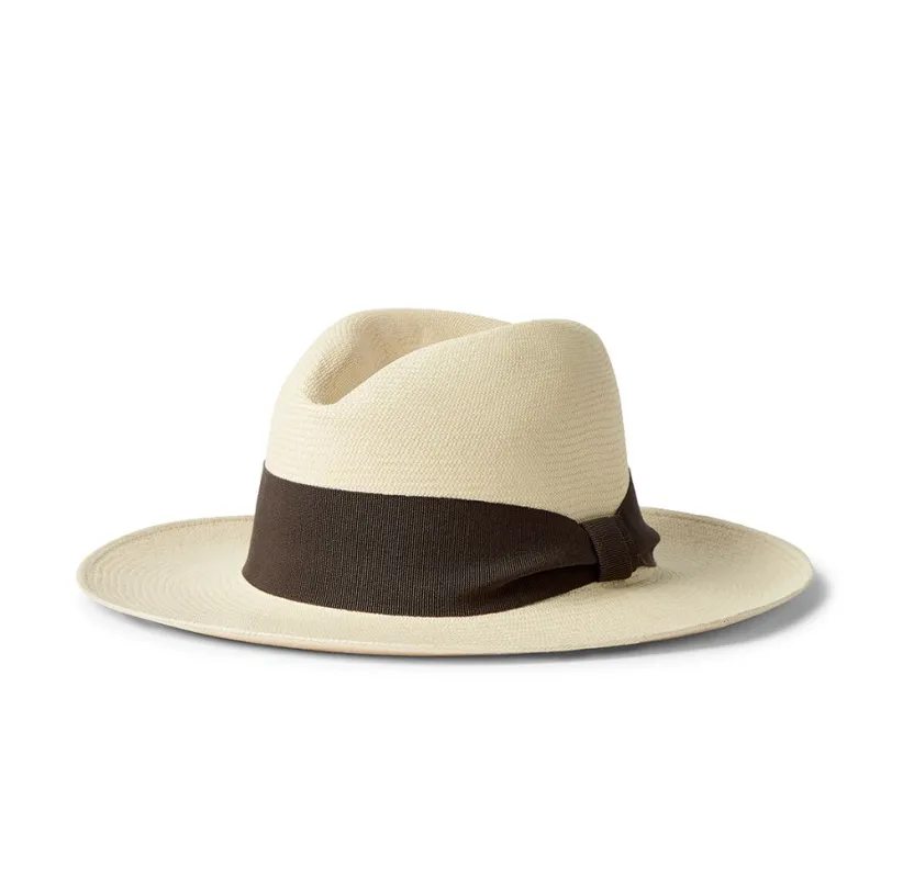 Rafael Wide Ribbon Panama Hat Block - Charcoal sold by Sand Dollar