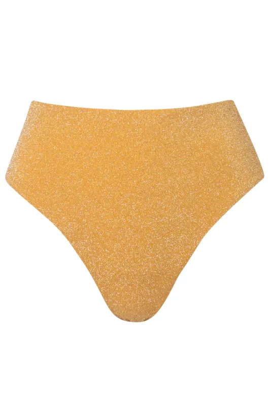 Galo Bottom Glossy Gold Bikini made by BAOBAB