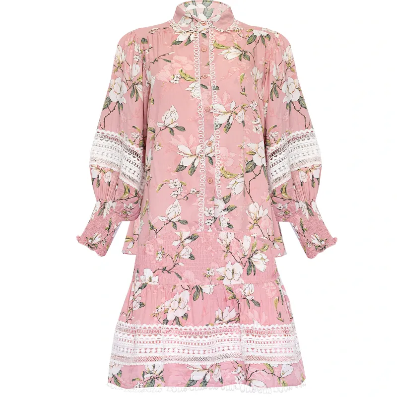 Tulla Shirt & Mabel Skirt Set Pink sold by Sand Dollar