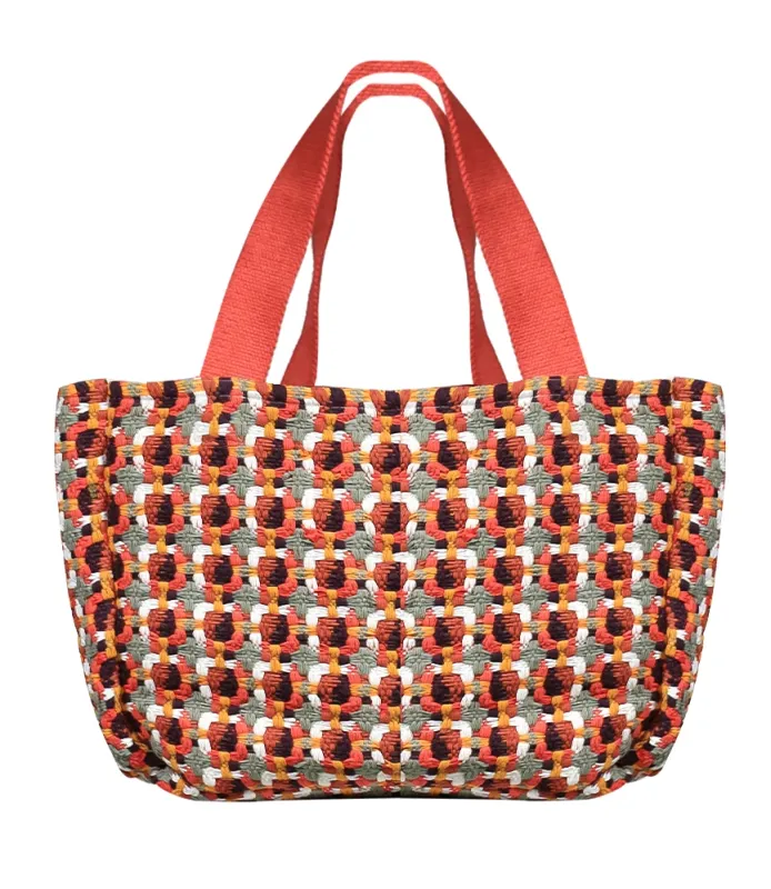 Red Multi Tote Beach Bag made by Sand Dollar