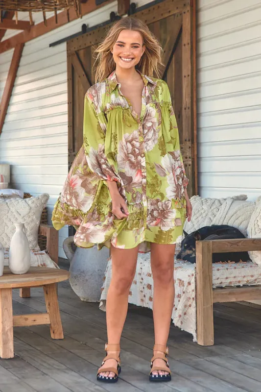 Mistletoe Print Aimee Mini Dress made by Jaase