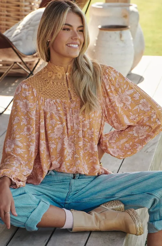 Ivey Print Florence Blouse sold by Sand Dollar