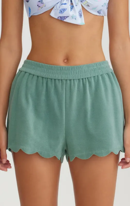 Terry Shorts Green sold by Sand Dollar