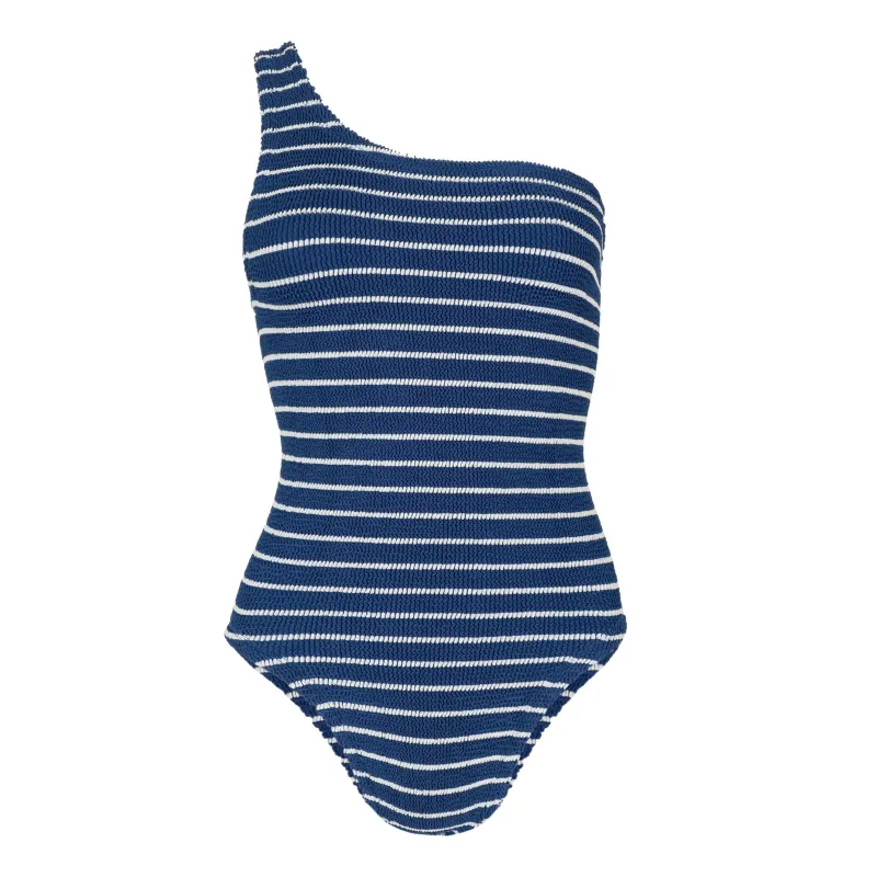 Nancy Swim Stripe Navy/White made by Hunza G