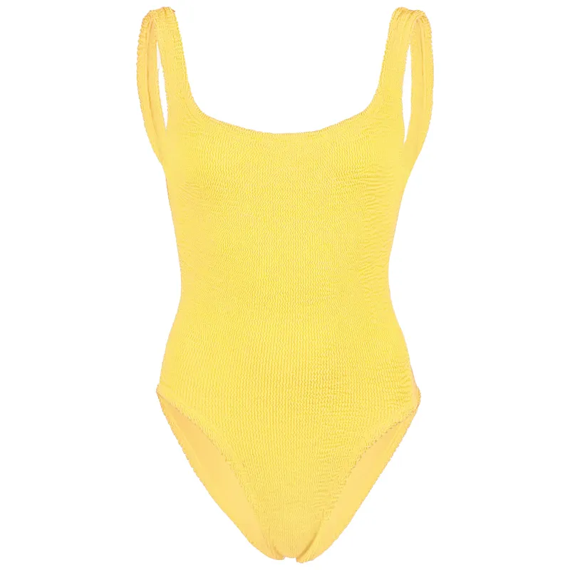 Classic Square Neck Swim Yellow sold by Sand Dollar