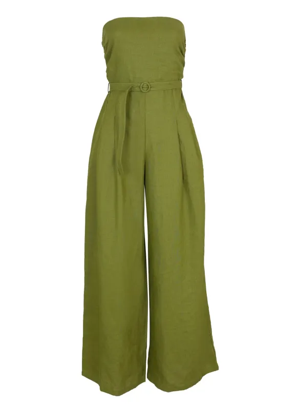 Alegrias Jumpsuit Palm Green made by Faithfull the Brand