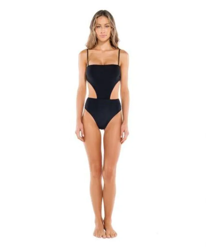 Vix Solid Maite One Piece Brazil Black sold by Sand Dollar